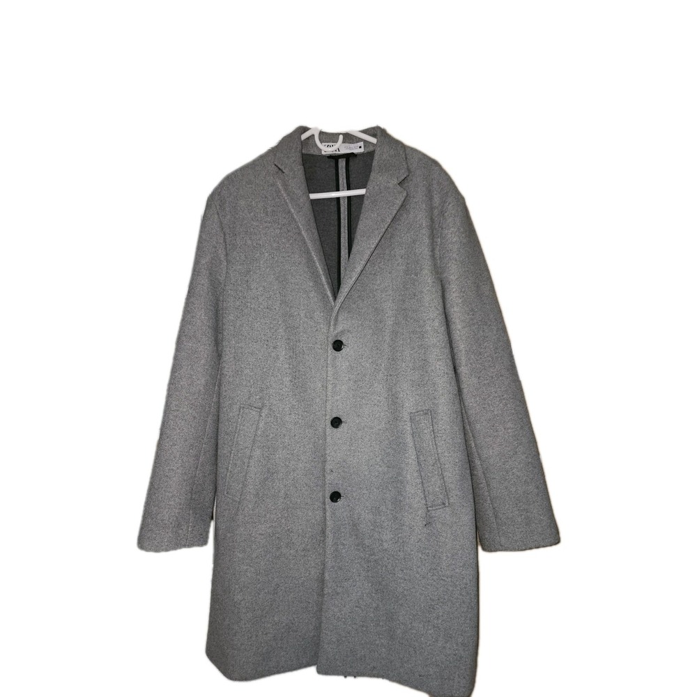ZARA MAN Chester Coat Long 4-Way Gray XL Men's Outerwear #384